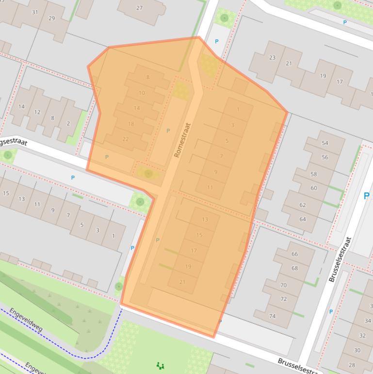 Kaart van postcodegebied 6904NM.