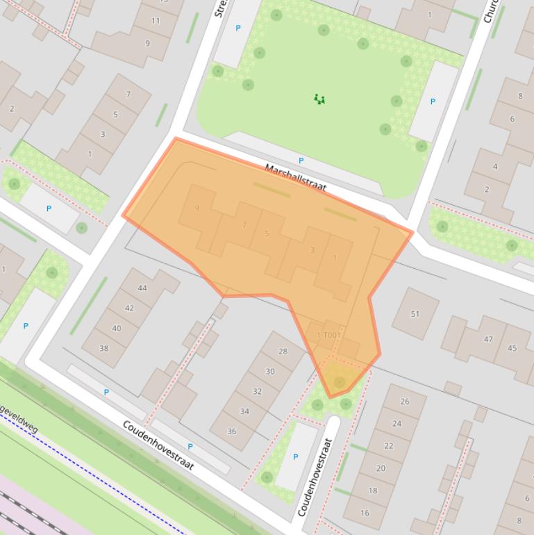 Kaart van postcodegebied 6904NR.