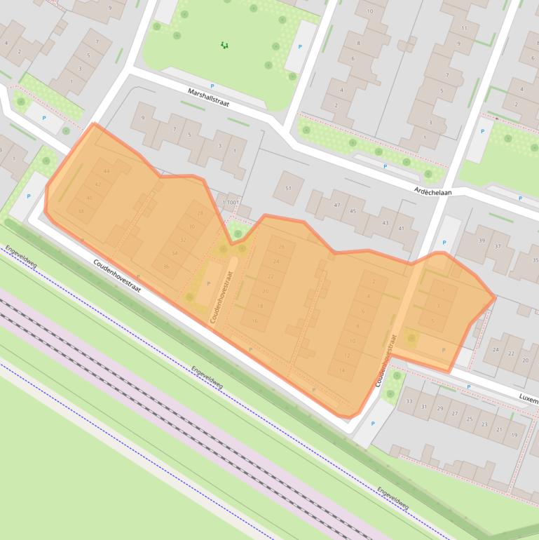 Kaart van postcodegebied 6904NS.
