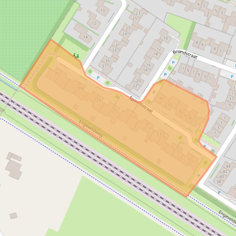 Kaart van postcodegebied 6904NV.