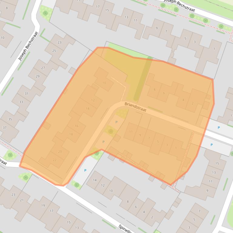 Kaart van postcodegebied 6904NW.