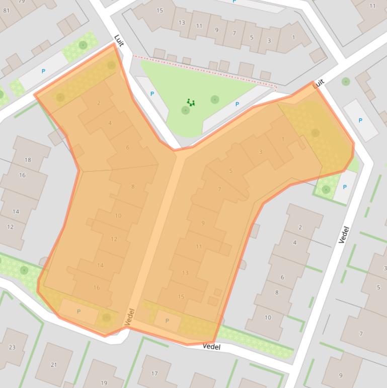 Kaart van postcodegebied 6904PC.