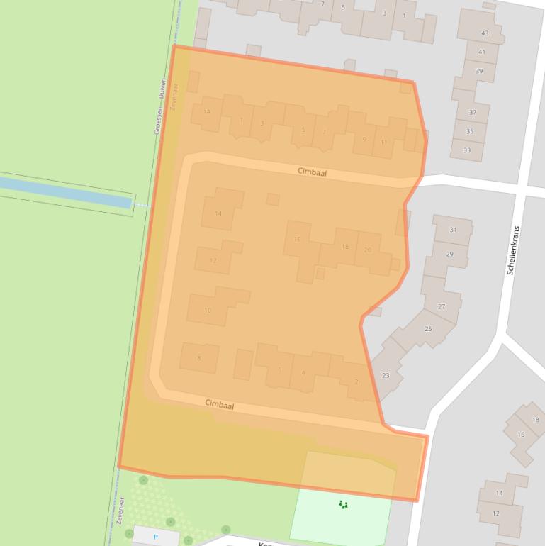 Kaart van postcodegebied 6904PH.