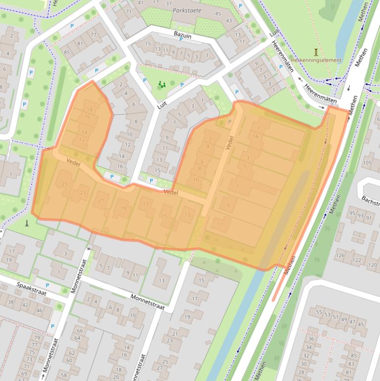 Kaart van postcodegebied 6904PJ.