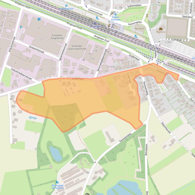 Kaart van postcodegebied 6905AC.