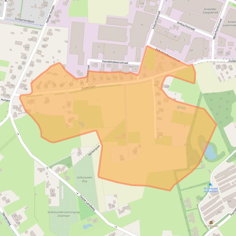 Kaart van postcodegebied 6905AD.