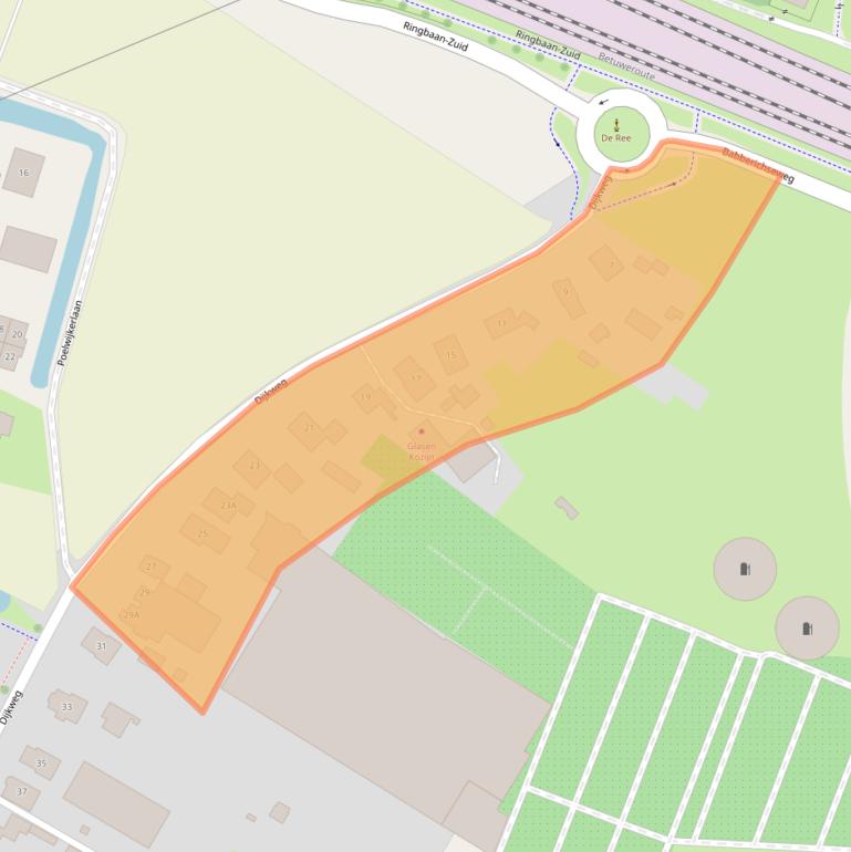 Kaart van postcodegebied 6905BA.