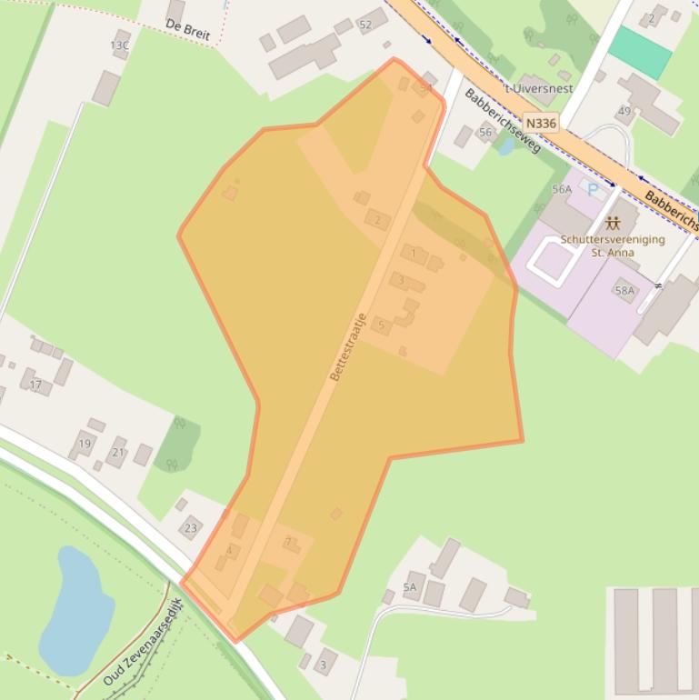 Kaart van postcodegebied 6905BK.