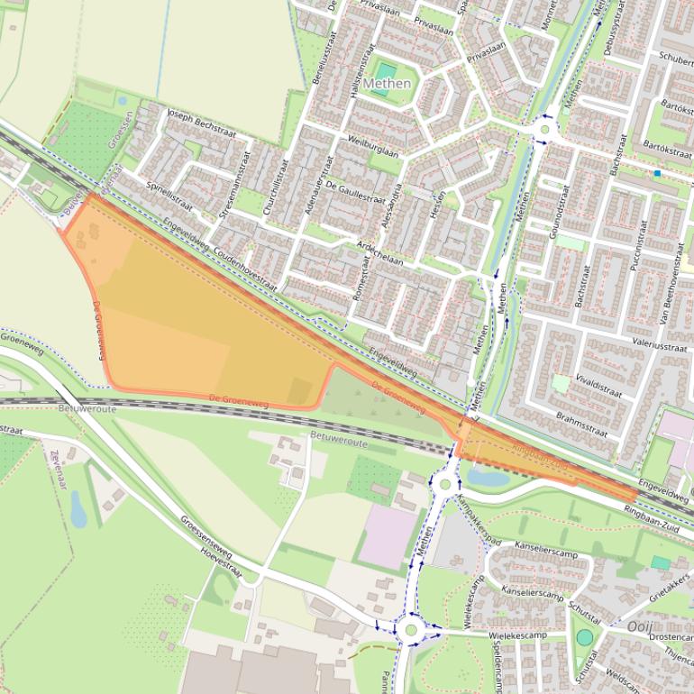 Kaart van postcodegebied 6905CG.