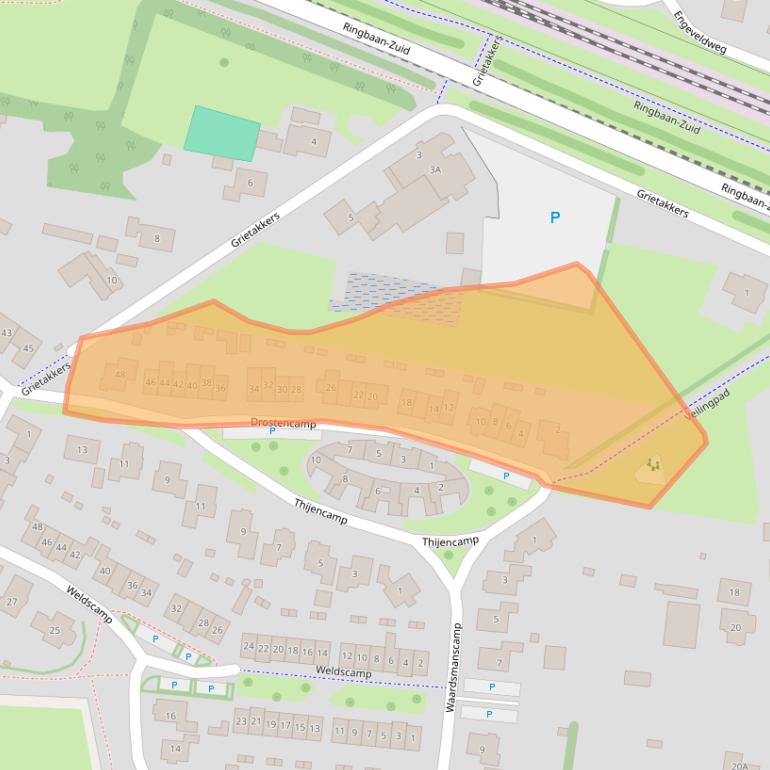 Kaart van postcodegebied 6905CS.