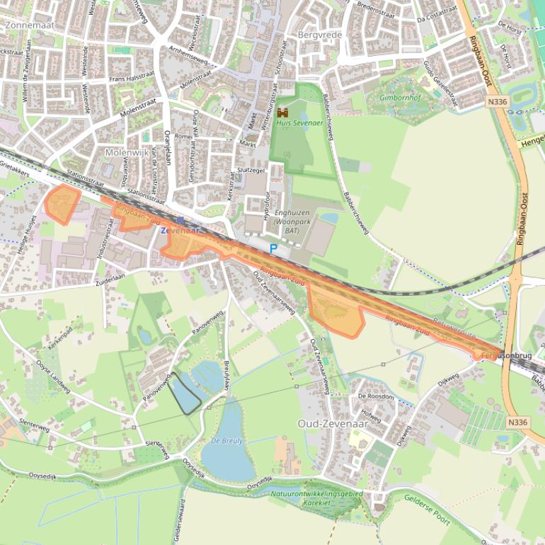 Kaart van postcodegebied 6905DB.