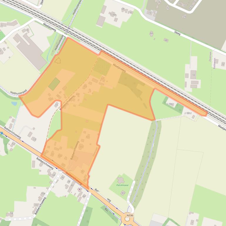 Kaart van postcodegebied 6905JS.