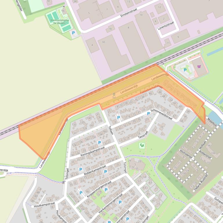 Kaart van postcodegebied 6905TA.