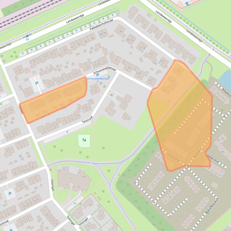Kaart van postcodegebied 6905TD.