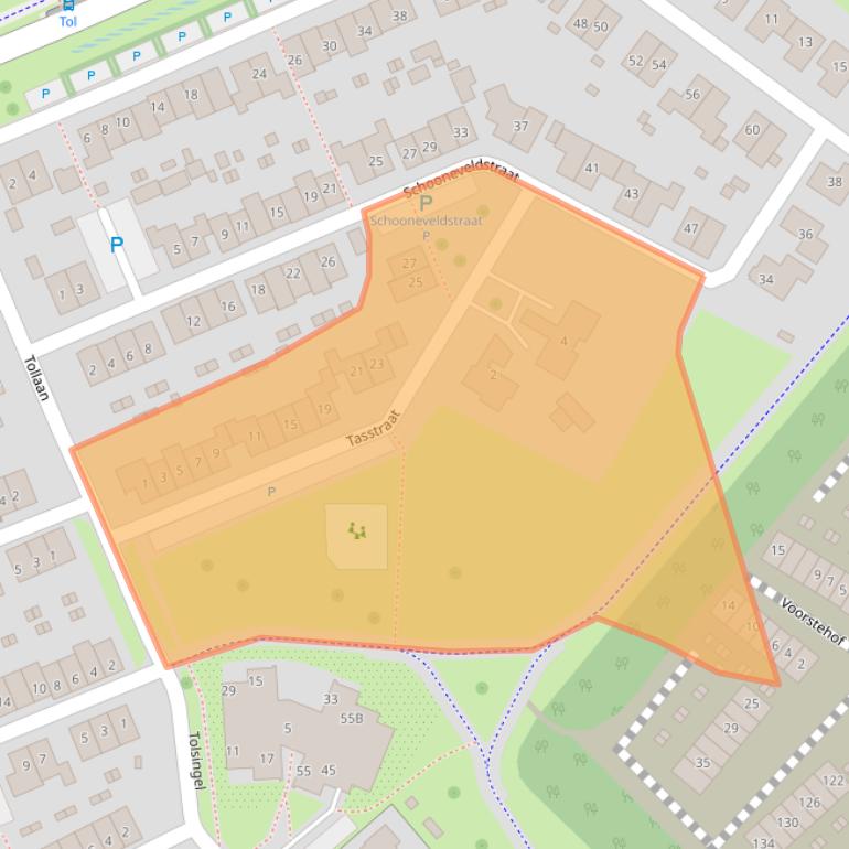 Kaart van postcodegebied 6905TE.