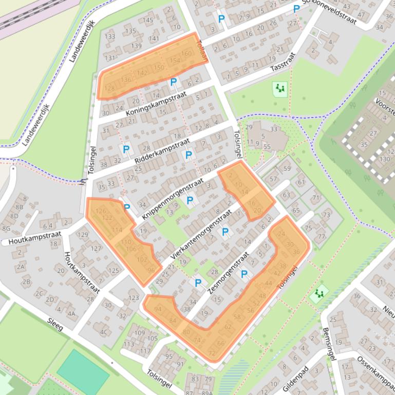 Kaart van postcodegebied 6905TJ.