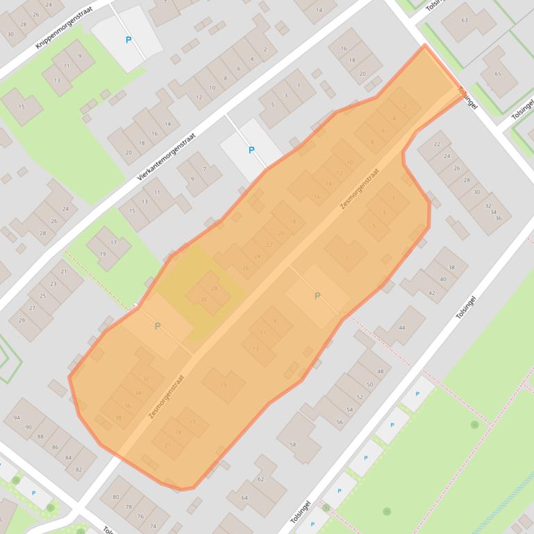 Kaart van postcodegebied 6905TV.