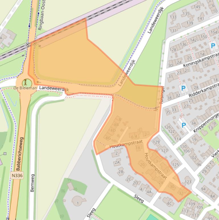 Kaart van postcodegebied 6905TW.