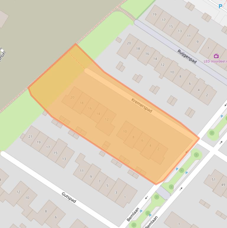 Kaart van postcodegebied 6905VL.