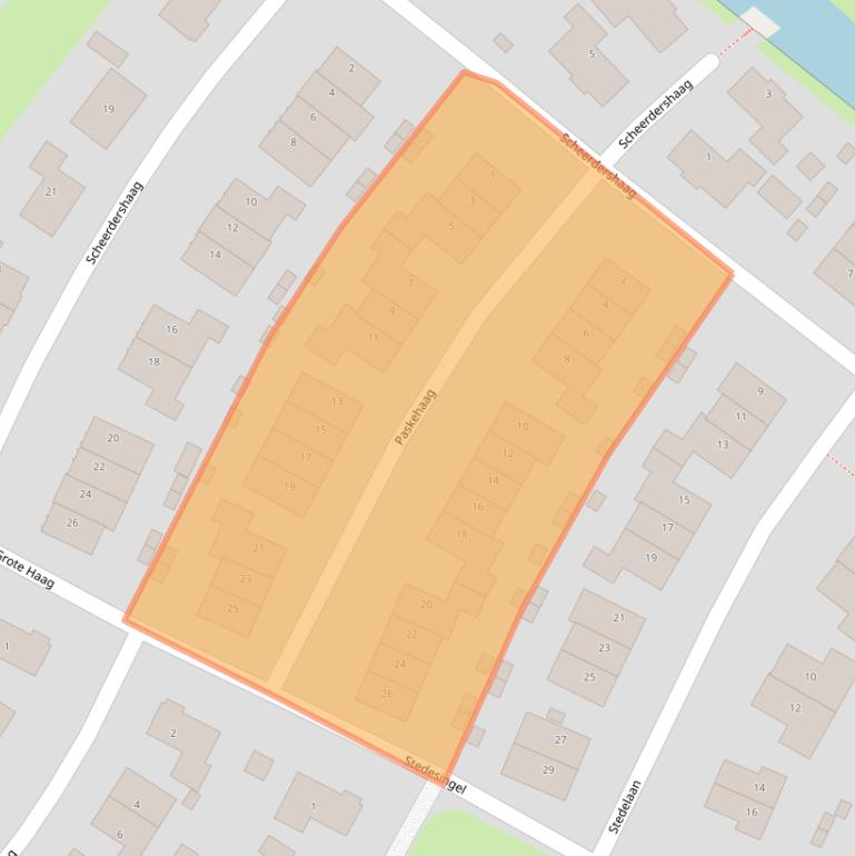 Kaart van postcodegebied 6905WJ.