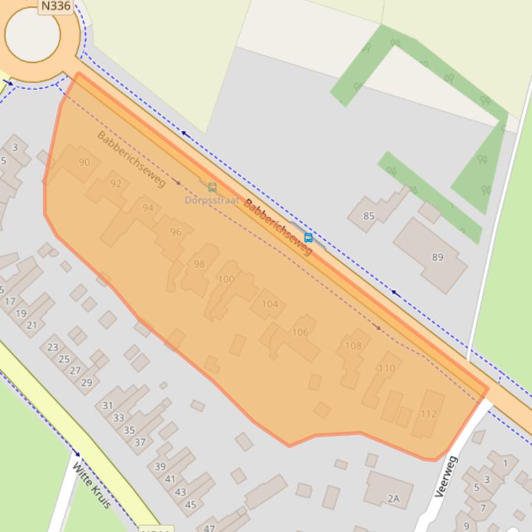 Kaart van postcodegebied 6909AH.