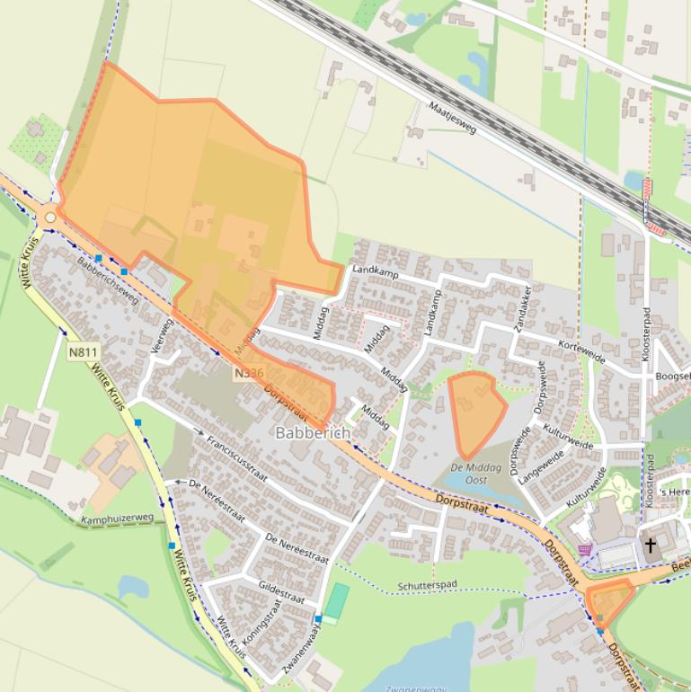 Kaart van postcodegebied 6909AJ.