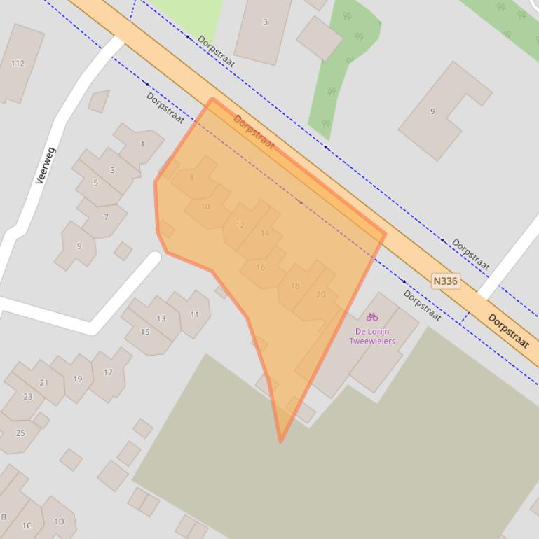 Kaart van postcodegebied 6909AK.