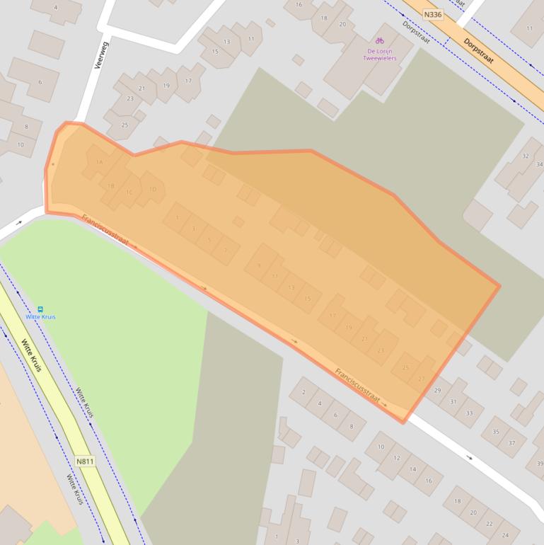 Kaart van postcodegebied 6909AS.