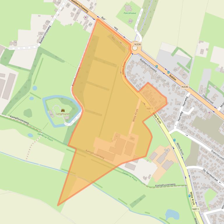 Kaart van postcodegebied 6909BL.