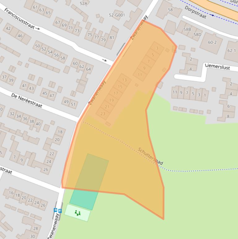 Kaart van postcodegebied 6909BP.