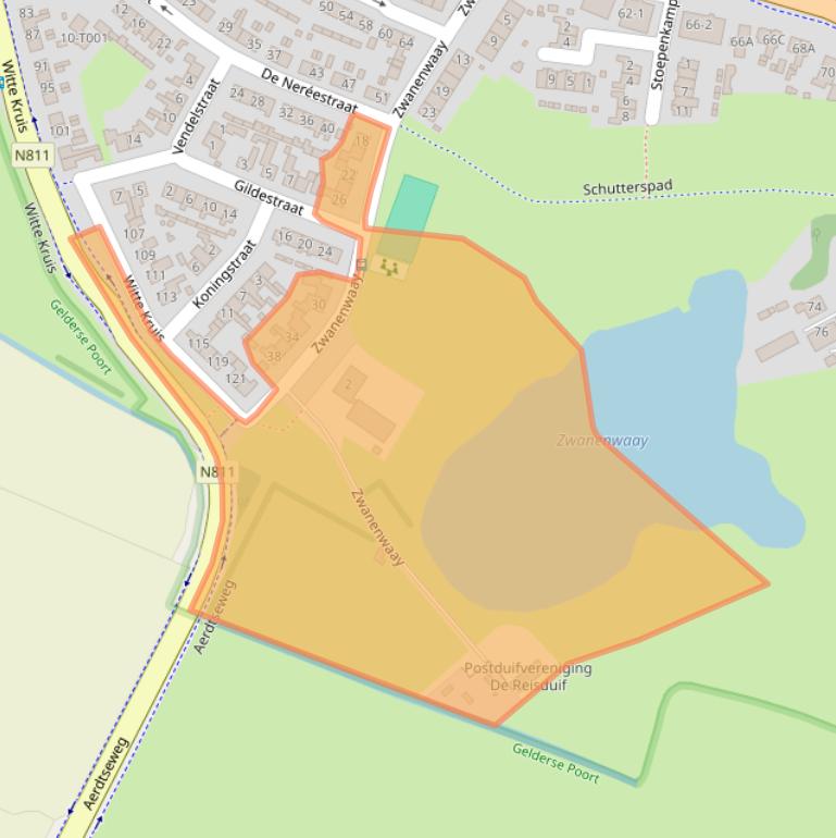 Kaart van postcodegebied 6909BR.