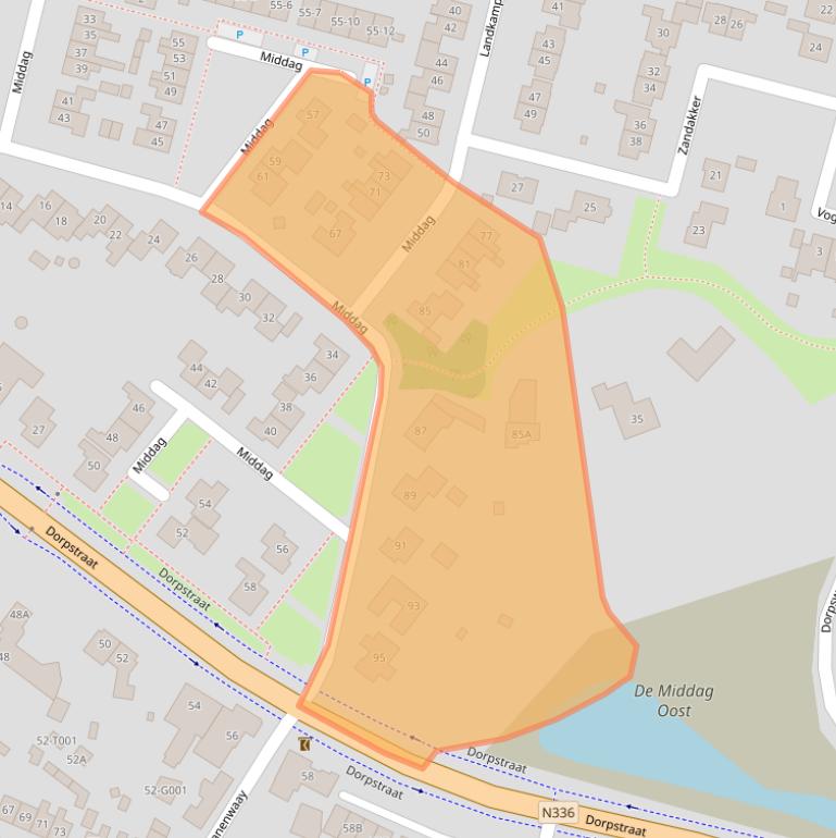 Kaart van postcodegebied 6909CC.