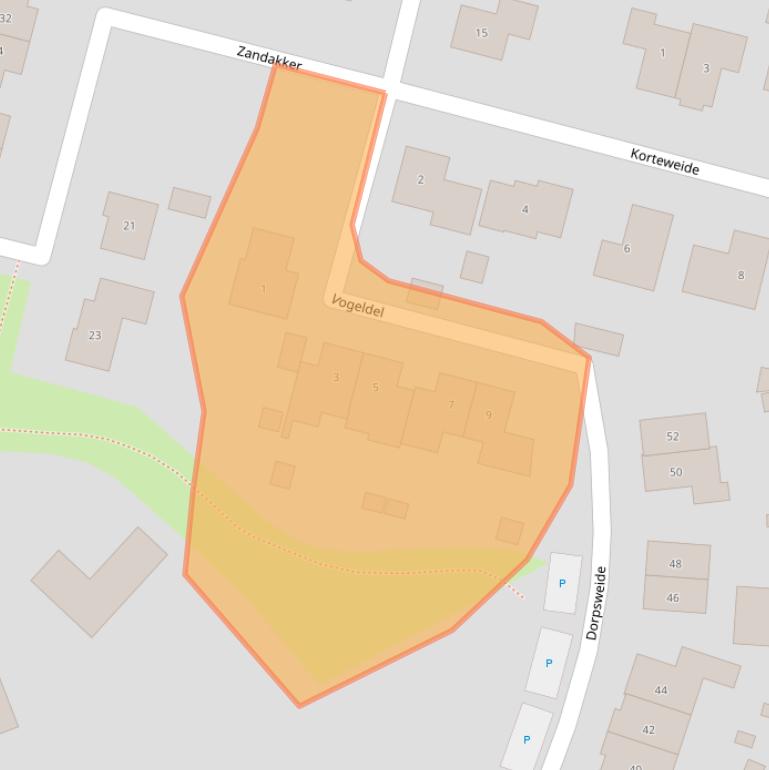 Kaart van postcodegebied 6909CJ.