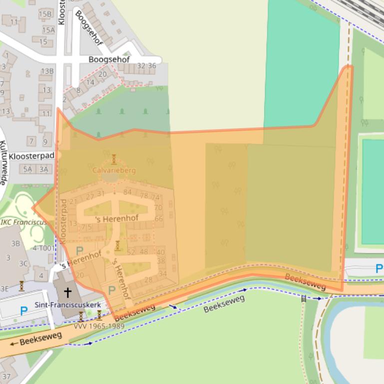 Kaart van postcodegebied 6909DC.