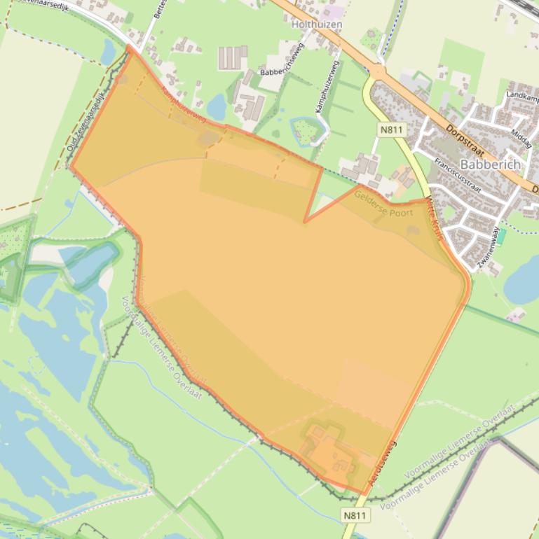 Kaart van postcodegebied 6909DD.