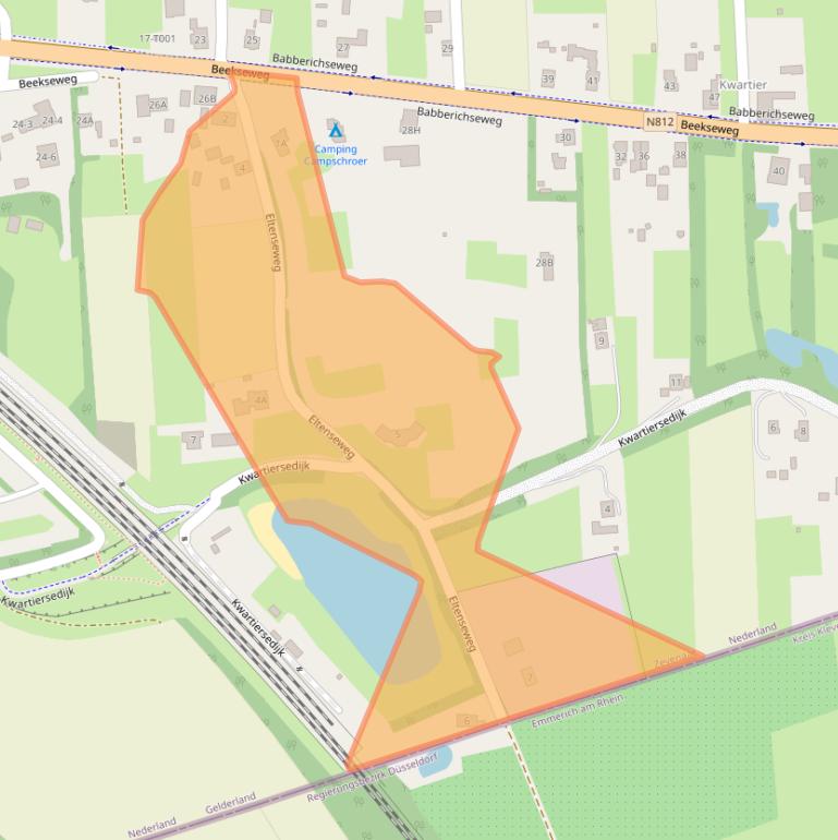 Kaart van postcodegebied 6909DG.