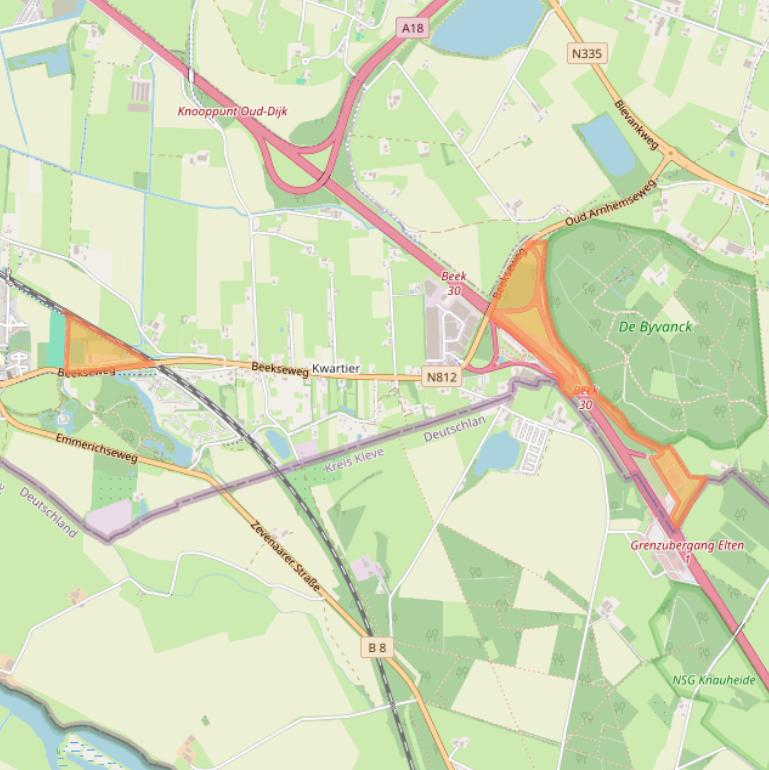 Kaart van postcodegebied 6909DL.