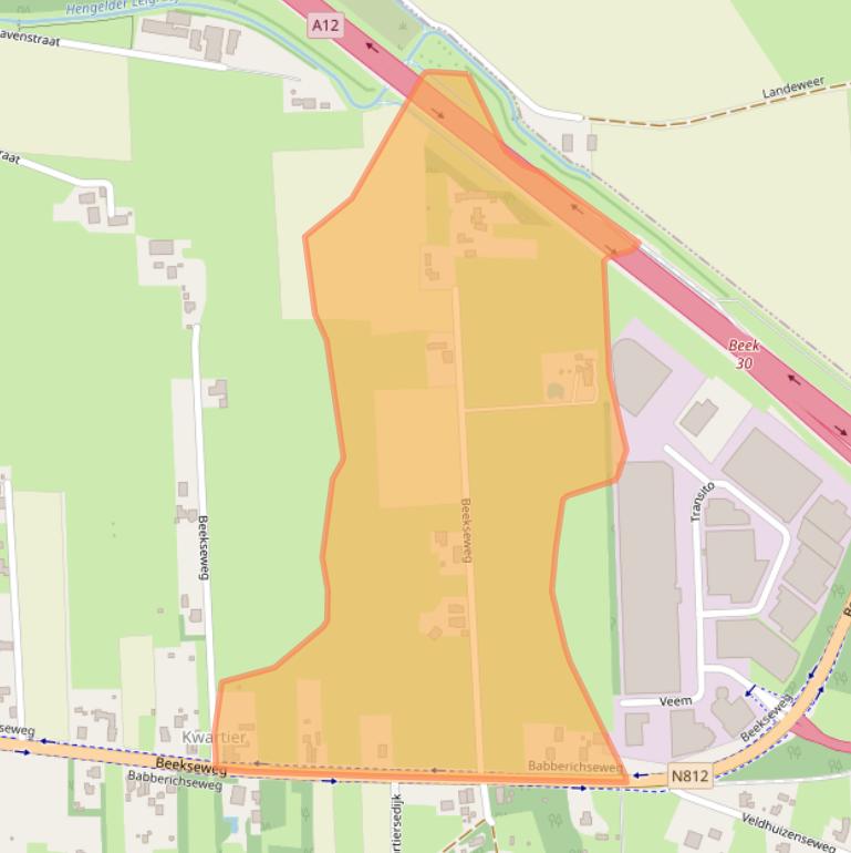 Kaart van postcodegebied 6909DP.