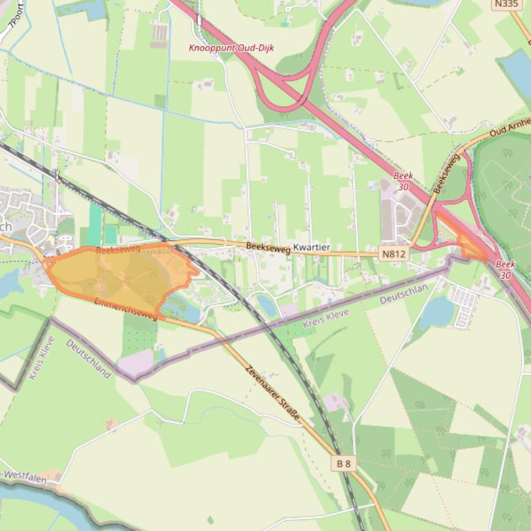 Kaart van postcodegebied 6909DR.