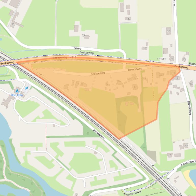 Kaart van postcodegebied 6909DS.