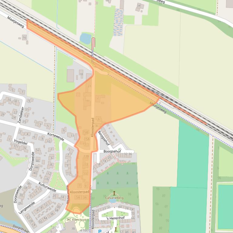 Kaart van postcodegebied 6909DX.