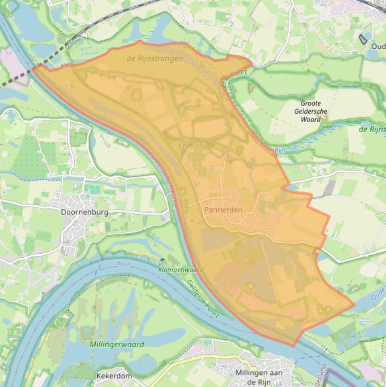 Kaart van postcodegebied 6911.