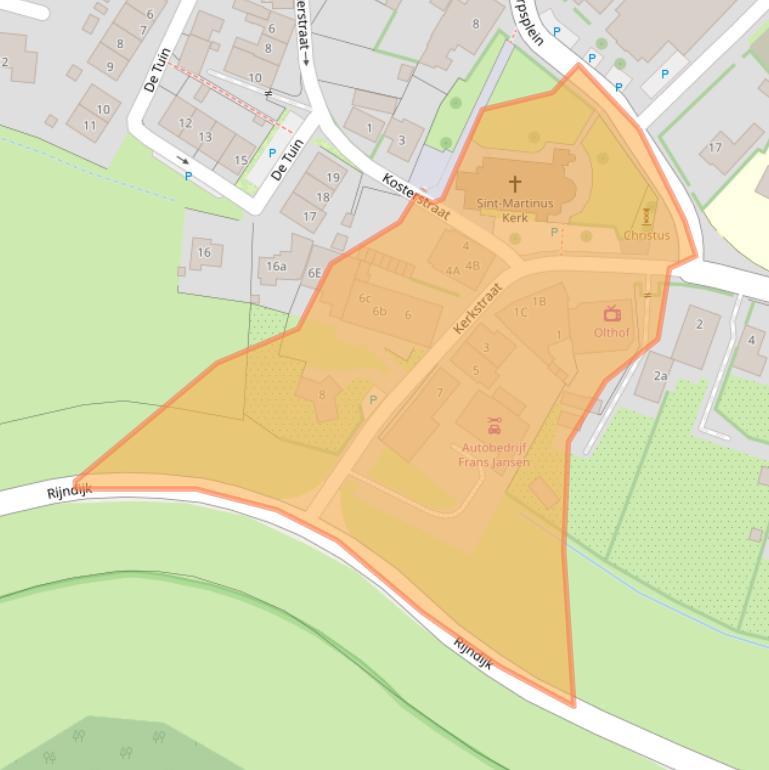 Kaart van postcodegebied 6911AG.