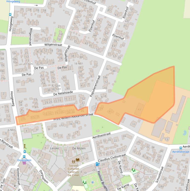 Kaart van postcodegebied 6911AL.