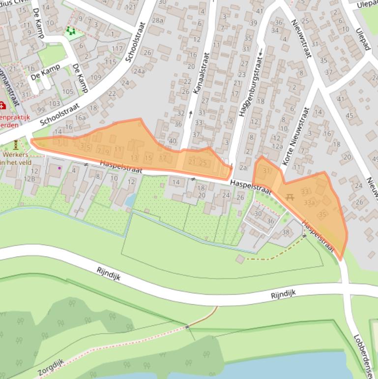 Kaart van postcodegebied 6911BA.