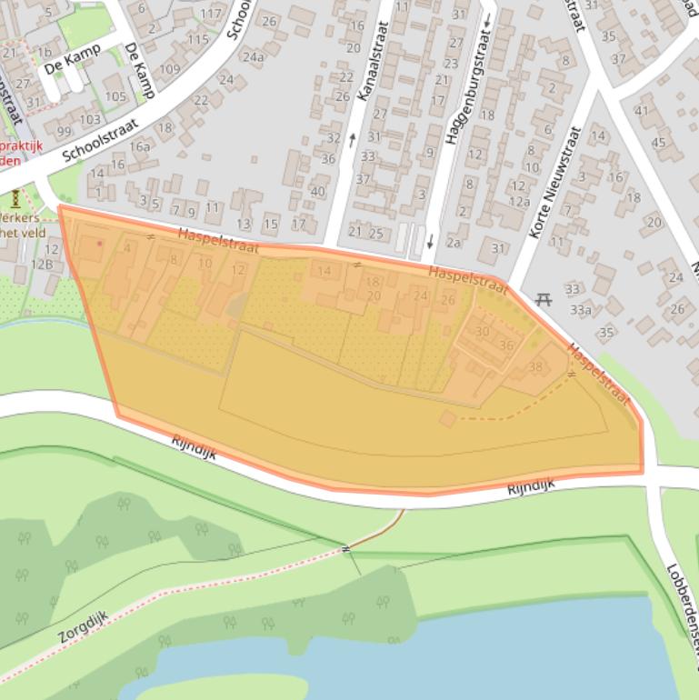 Kaart van postcodegebied 6911BB.