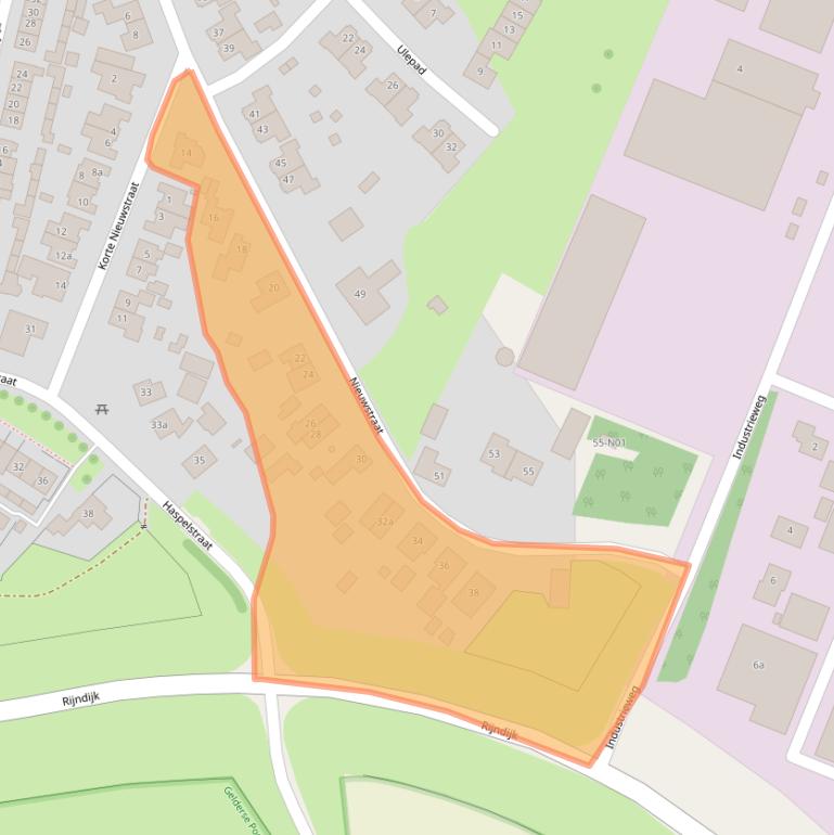 Kaart van postcodegebied 6911BL.