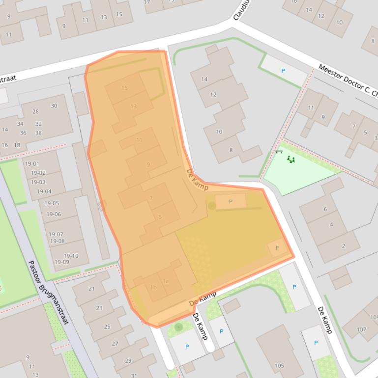 Kaart van postcodegebied 6911BV.