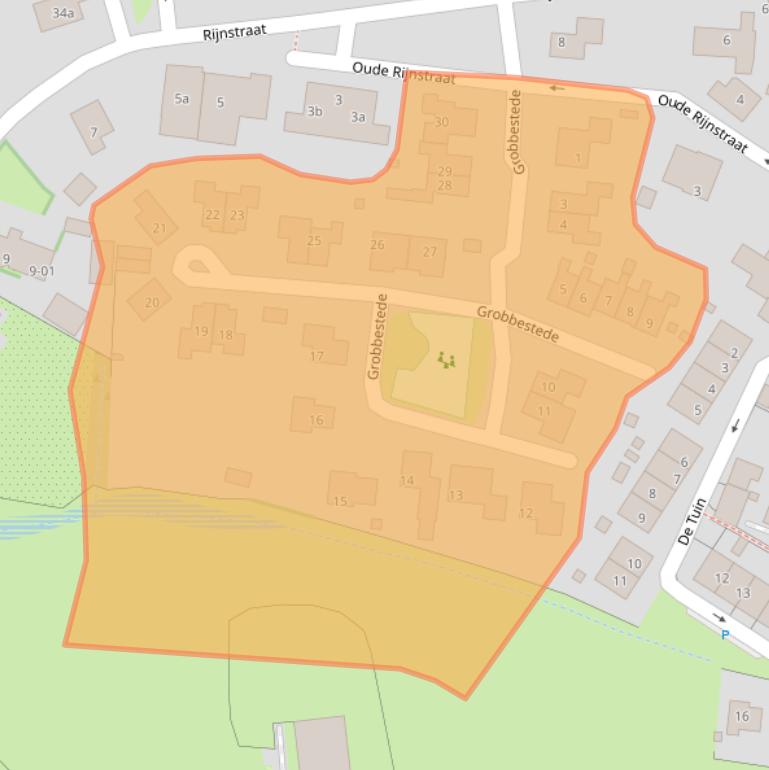 Kaart van postcodegebied 6911BX.