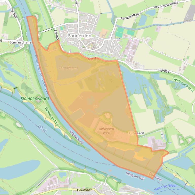 Kaart van postcodegebied 6911KE.